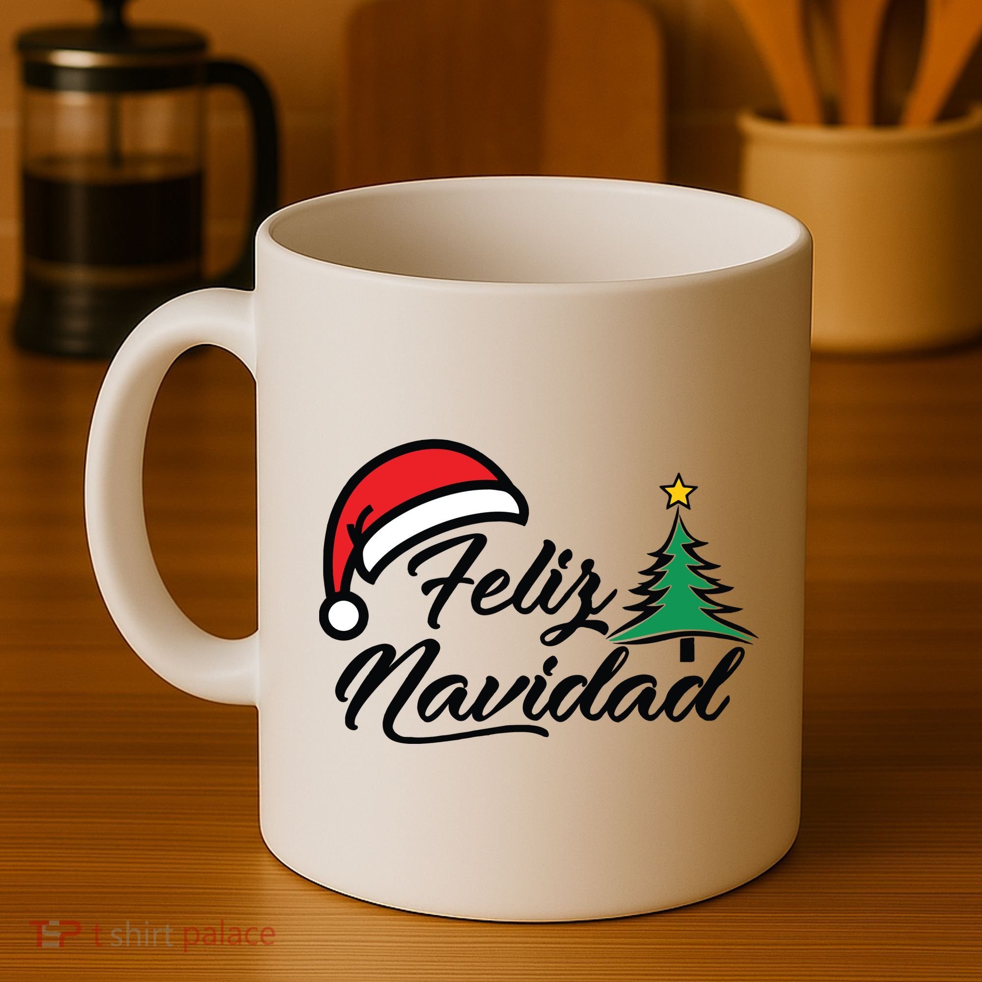 Feliz Navidad Spanish Christmas Santa Hat Merry Christmas Coffee Mug
