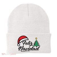Feliz Navidad Spanish Christmas Santa Hat Merry Christmas Beanie thumb 0