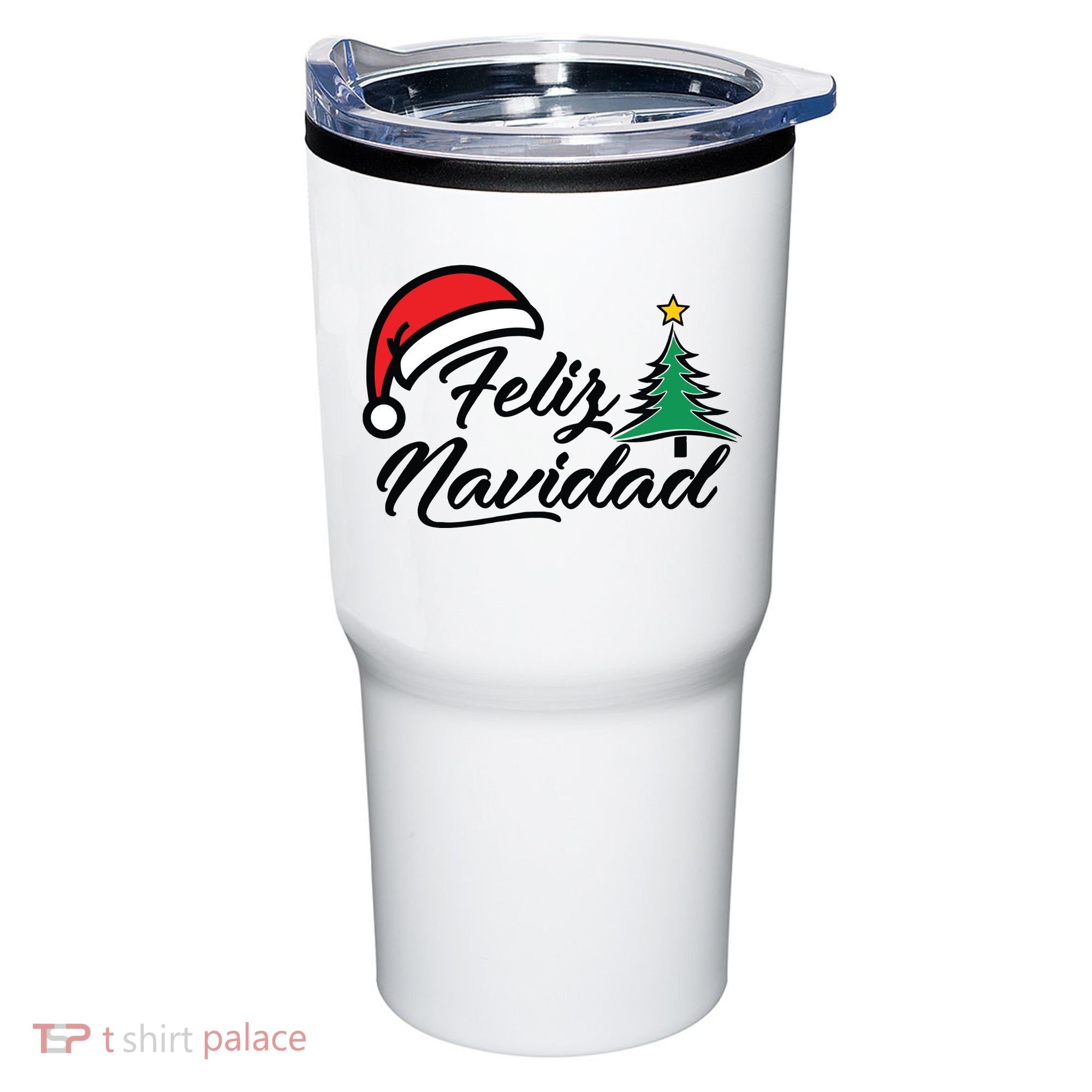 Feliz Navidad Spanish Christmas Santa Hat Merry Christmas Tumbler