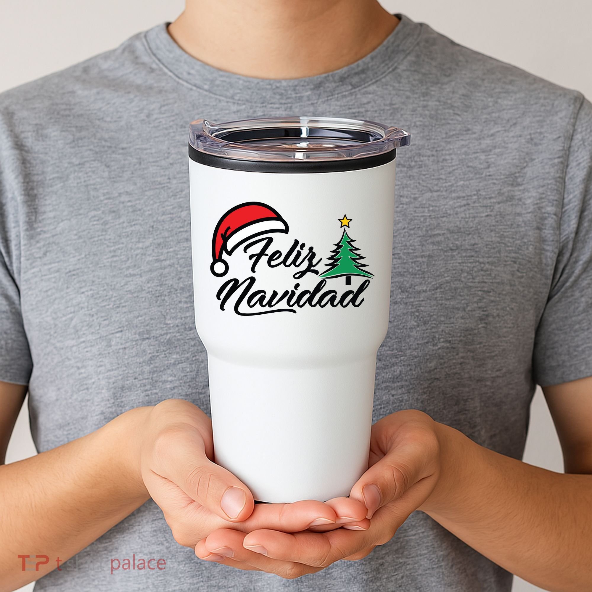 Feliz Navidad Spanish Christmas Santa Hat Merry Christmas Tumbler