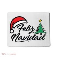 Feliz Navidad Spanish Christmas Santa Hat Merry Christmas Mousepad thumb 0