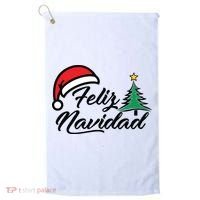 Feliz Navidad Spanish Christmas Santa Hat Merry Christmas Golf Towel thumb 0