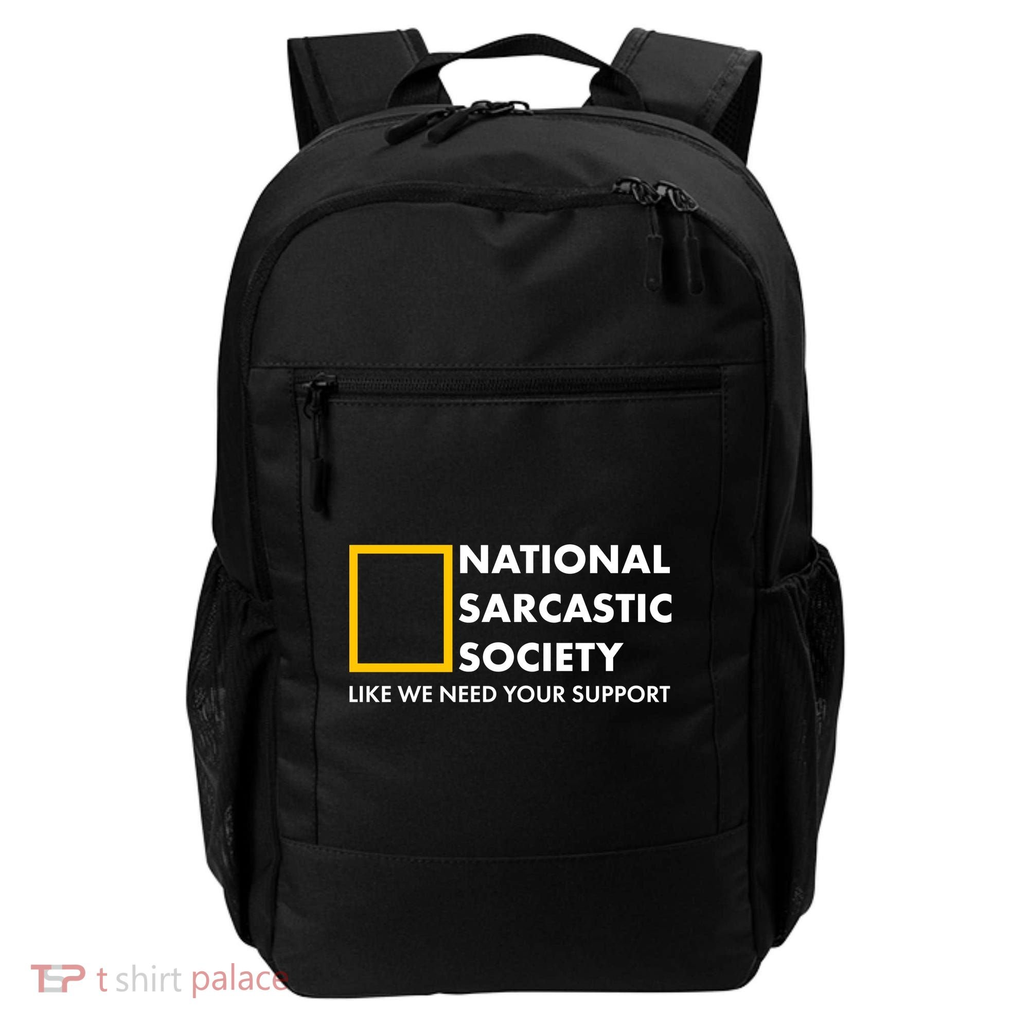 Funny National Sarcastic Society Backpack