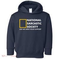 Funny National Sarcastic Society Toddler Hoodie thumb 0