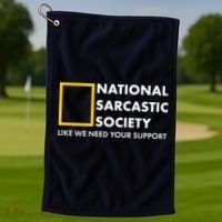 Funny National Sarcastic Society Golf Towel thumb 1