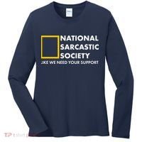 Funny National Sarcastic Society Women's Long Sleeve Shirt thumb 0