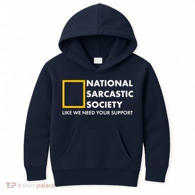 Funny National Sarcastic Society Kids Hoodie