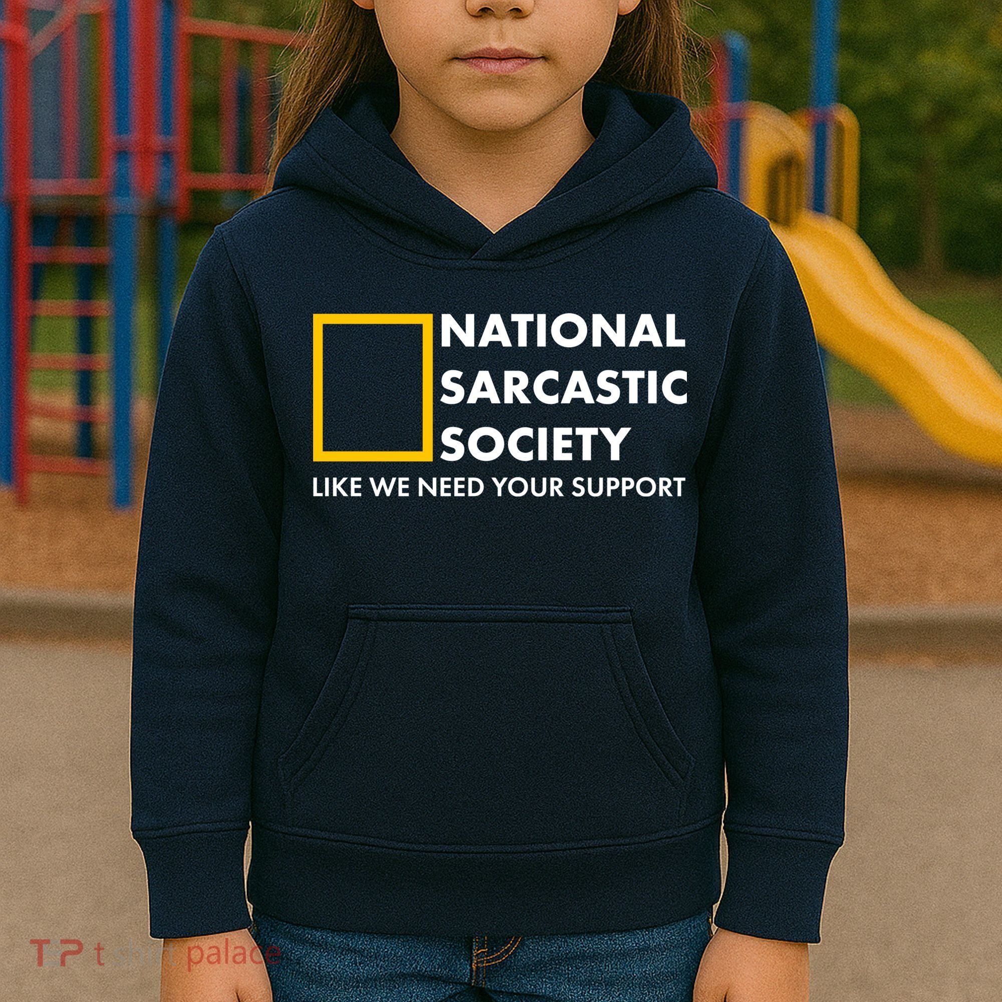 Funny National Sarcastic Society Kids Hoodie