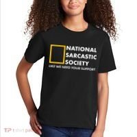 Funny National Sarcastic Society Kids T-Shirt thumb 2