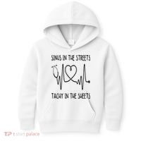 Funny Nurse Sinus In The Streets Tachy Sheets RN Medical Kids Hoodie thumb 0