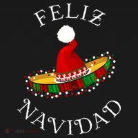 Feliz Navidad' Santa Hat Sombrero Funny Christmas in Mexico Long Sleeve Shirt thumb 2
