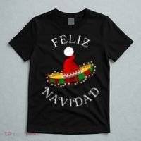Feliz Navidad' Santa Hat Sombrero Funny Christmas in Mexico T-Shirt thumb 5