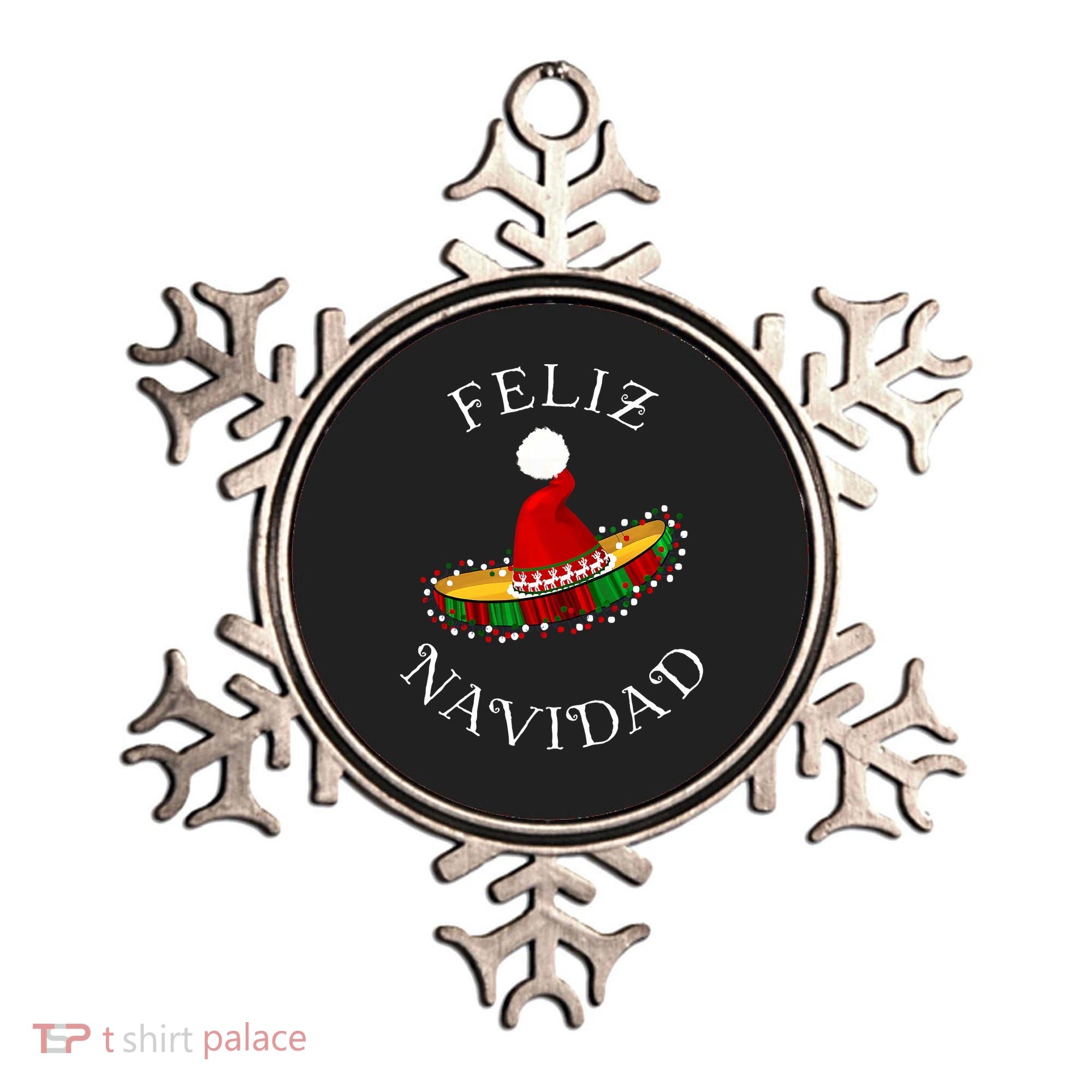 Feliz Navidad' Santa Hat Sombrero Funny Christmas in Mexico Ornament