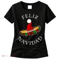 Feliz Navidad' Santa Hat Sombrero Funny Christmas in Mexico Women's T-Shirt thumb 0