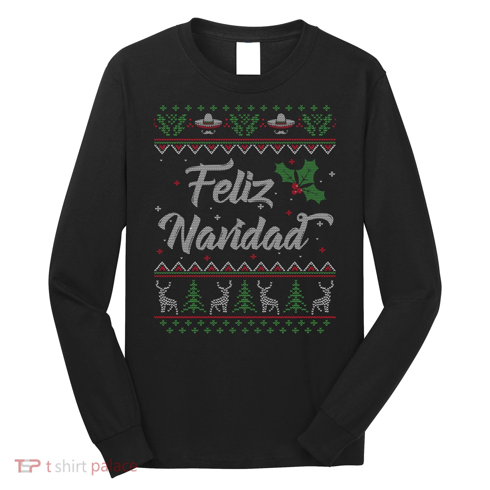 Feliz Navidad Spanish Merry Christmas Long Sleeve Shirt
