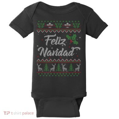 Feliz Navidad Spanish Merry Christmas Baby Bodysuit