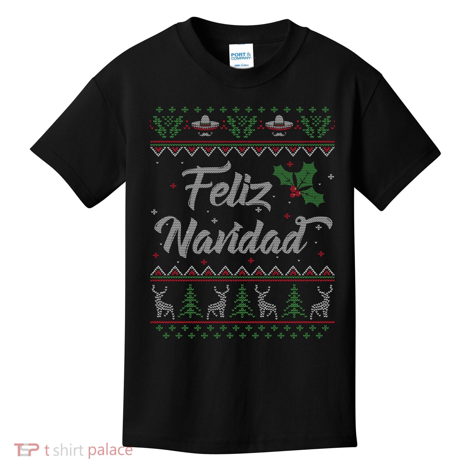 Feliz Navidad Spanish Merry Christmas Kids T-Shirt