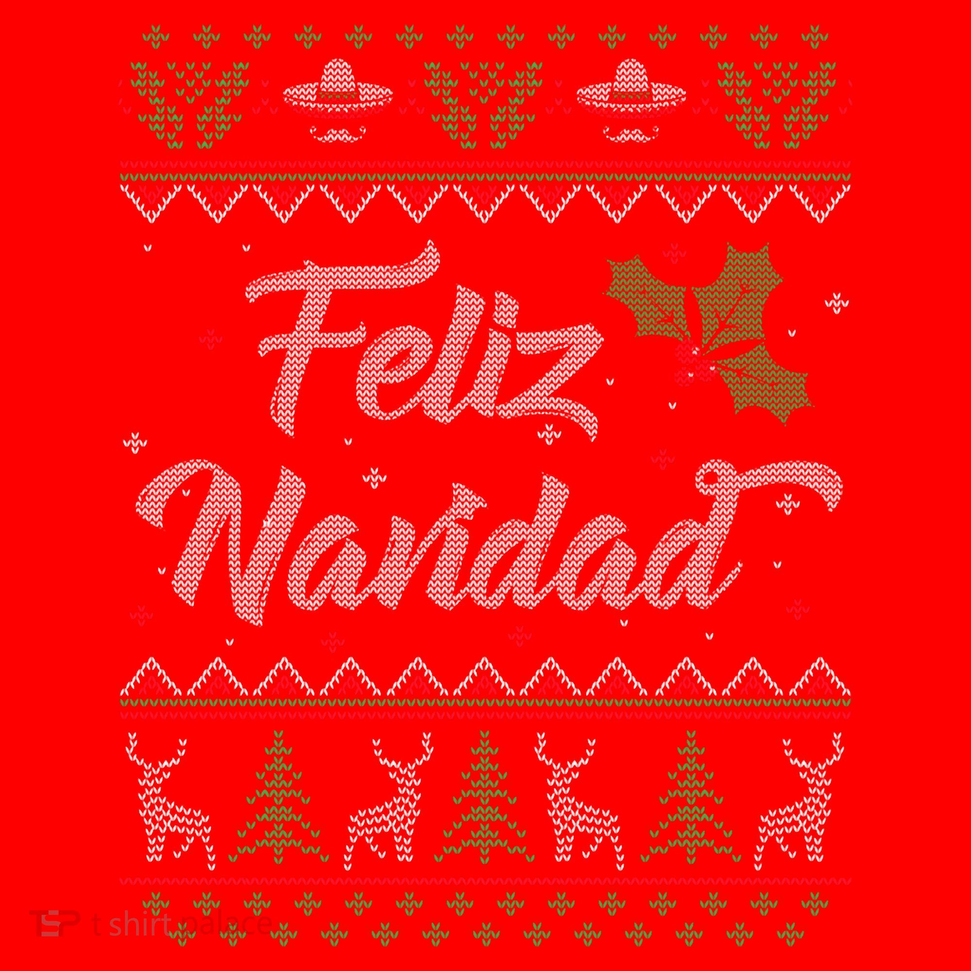 Feliz Navidad Spanish Merry Christmas Santa Hat