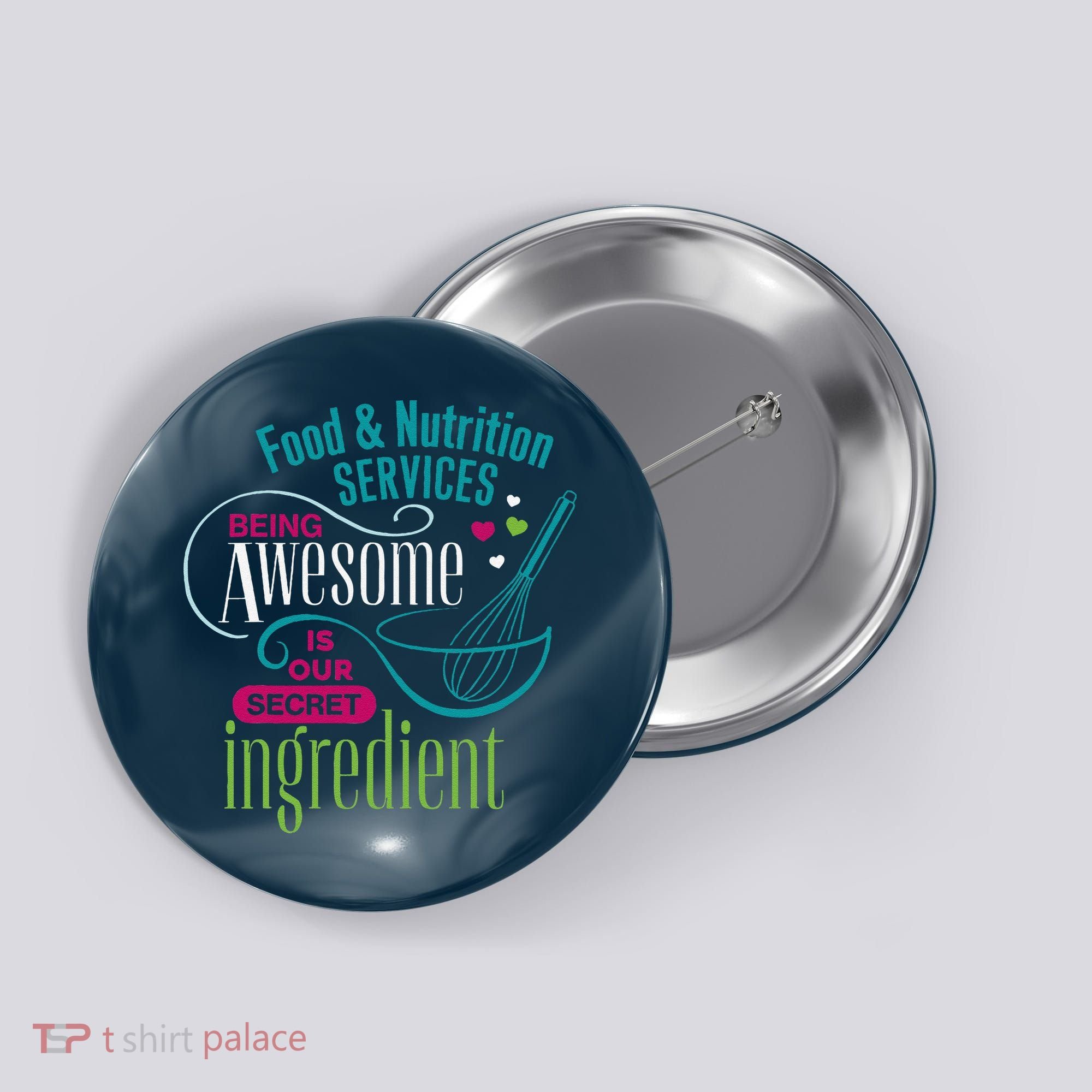 Food & Nutrition Services Being Awesome Lunch Lady Button