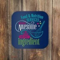 Food & Nutrition Services Being Awesome Lunch Lady Coaster thumb 0