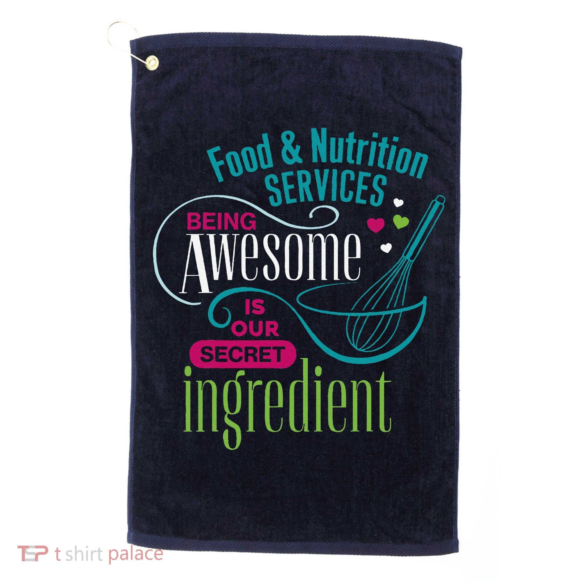 Food & Nutrition Services Being Awesome Lunch Lady Golf Towel