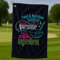 Food & Nutrition Services Being Awesome Lunch Lady Golf Towel thumb 1