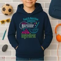 Food & Nutrition Services Being Awesome Lunch Lady Kids Hoodie thumb 2