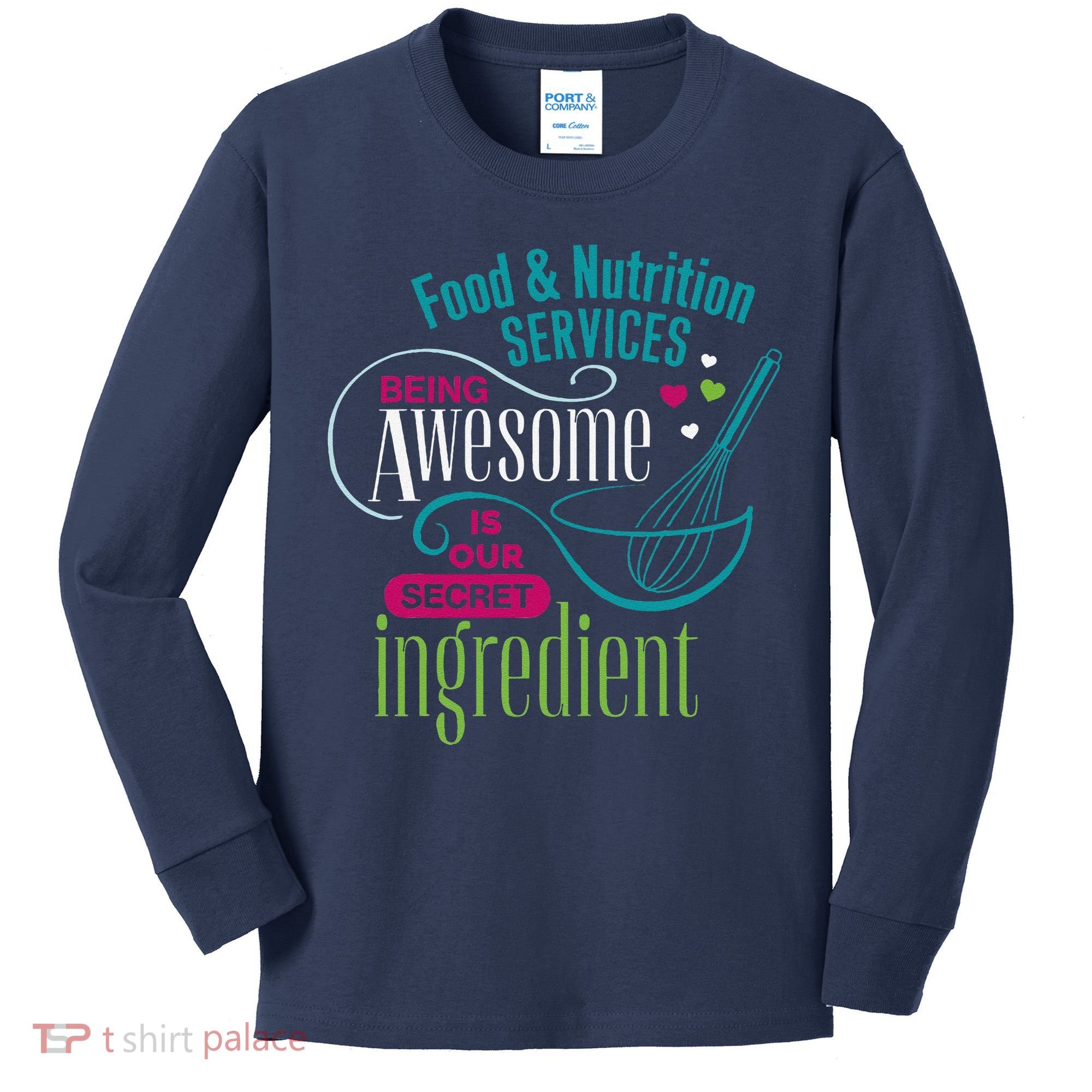 Food & Nutrition Services Being Awesome Lunch Lady Kids Long Sleeve Shirt