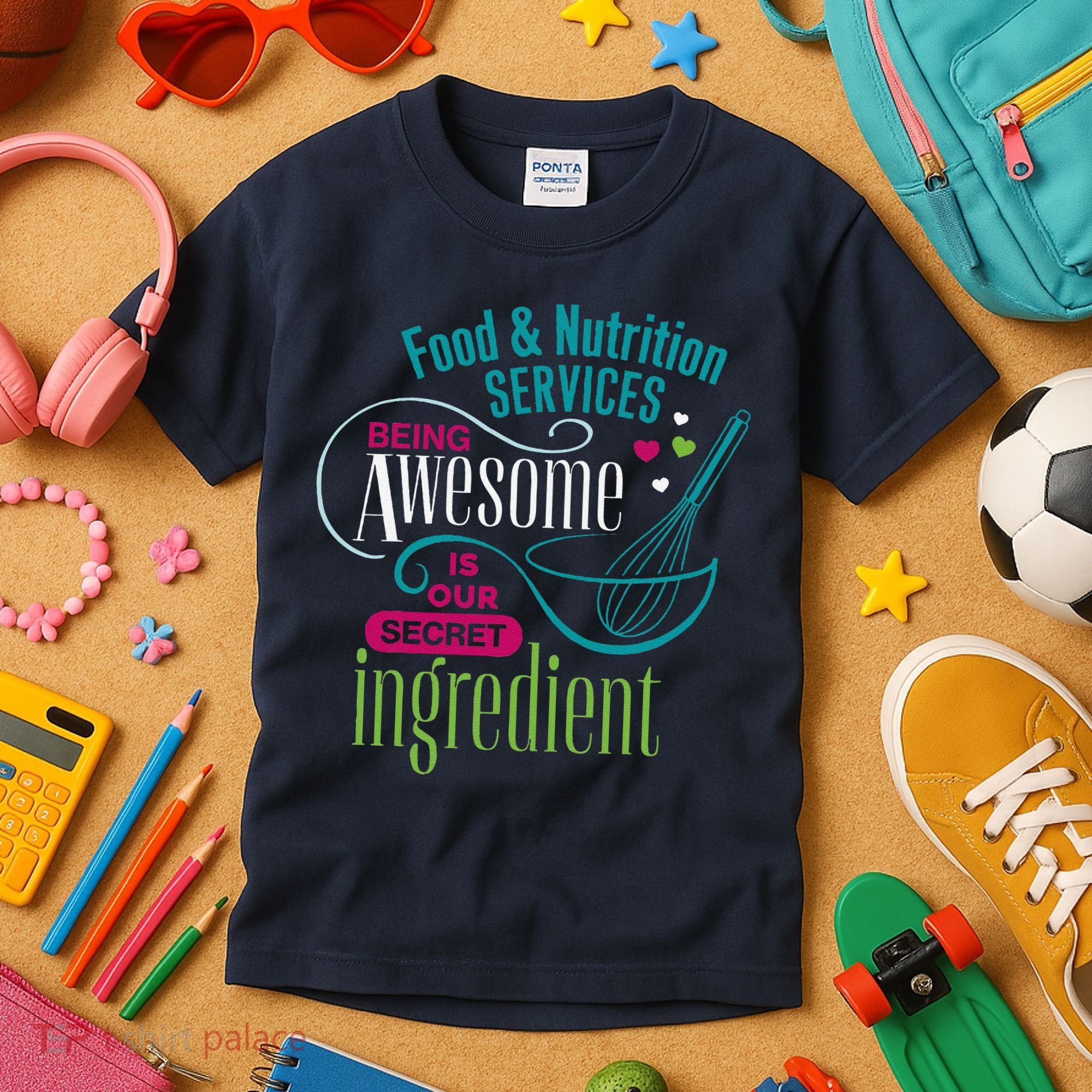 Food & Nutrition Services Being Awesome Lunch Lady Kids T-Shirt