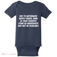 Funny Nationwide Supplies Issues Baby Bodysuit thumb 0