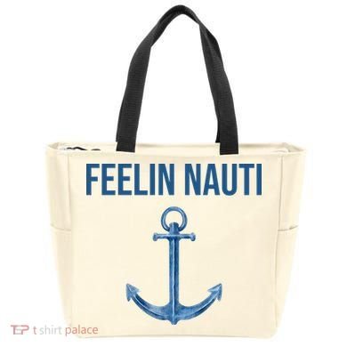 Feelin Nauti Sailing Funny Tote Bag