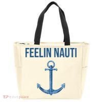 Feelin Nauti Sailing Funny Tote Bag thumb 0