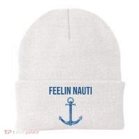 Feelin Nauti Sailing Funny Beanie thumb 0