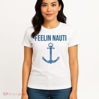 Feelin Nauti Sailing Funny Women's T-Shirt thumb 4