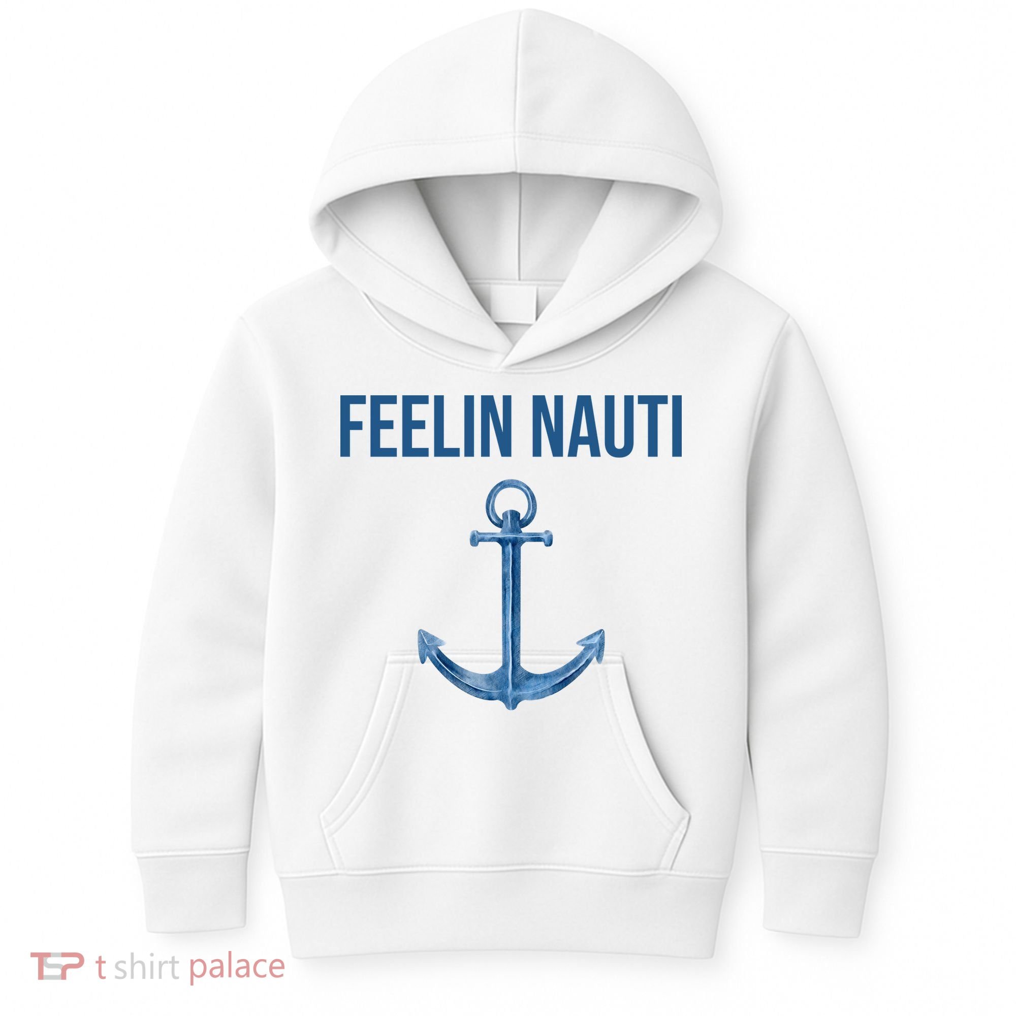 Feelin Nauti Sailing Funny Kids Hoodie