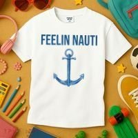 Feelin Nauti Sailing Funny Kids T-Shirt thumb 3