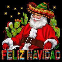 Feliz Navidad Santa With Cactus Mexican Santa Christmas Coffee Mug thumb 5