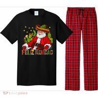 Feliz Navidad Santa With Cactus Mexican Santa Christmas Pajama Set thumb 0