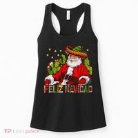 Feliz Navidad Santa With Cactus Mexican Santa Christmas Women's Tank Top thumb 0