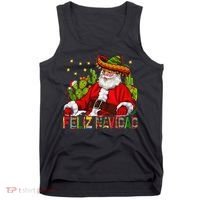 Feliz Navidad Santa With Cactus Mexican Santa Christmas Tank Top thumb 0