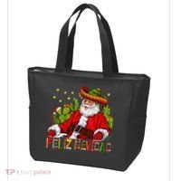 Feliz Navidad Santa With Cactus Mexican Santa Christmas Tote Bag thumb 3