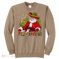 Feliz Navidad Santa With Cactus Mexican Santa Christmas Sweatshirt thumb 0