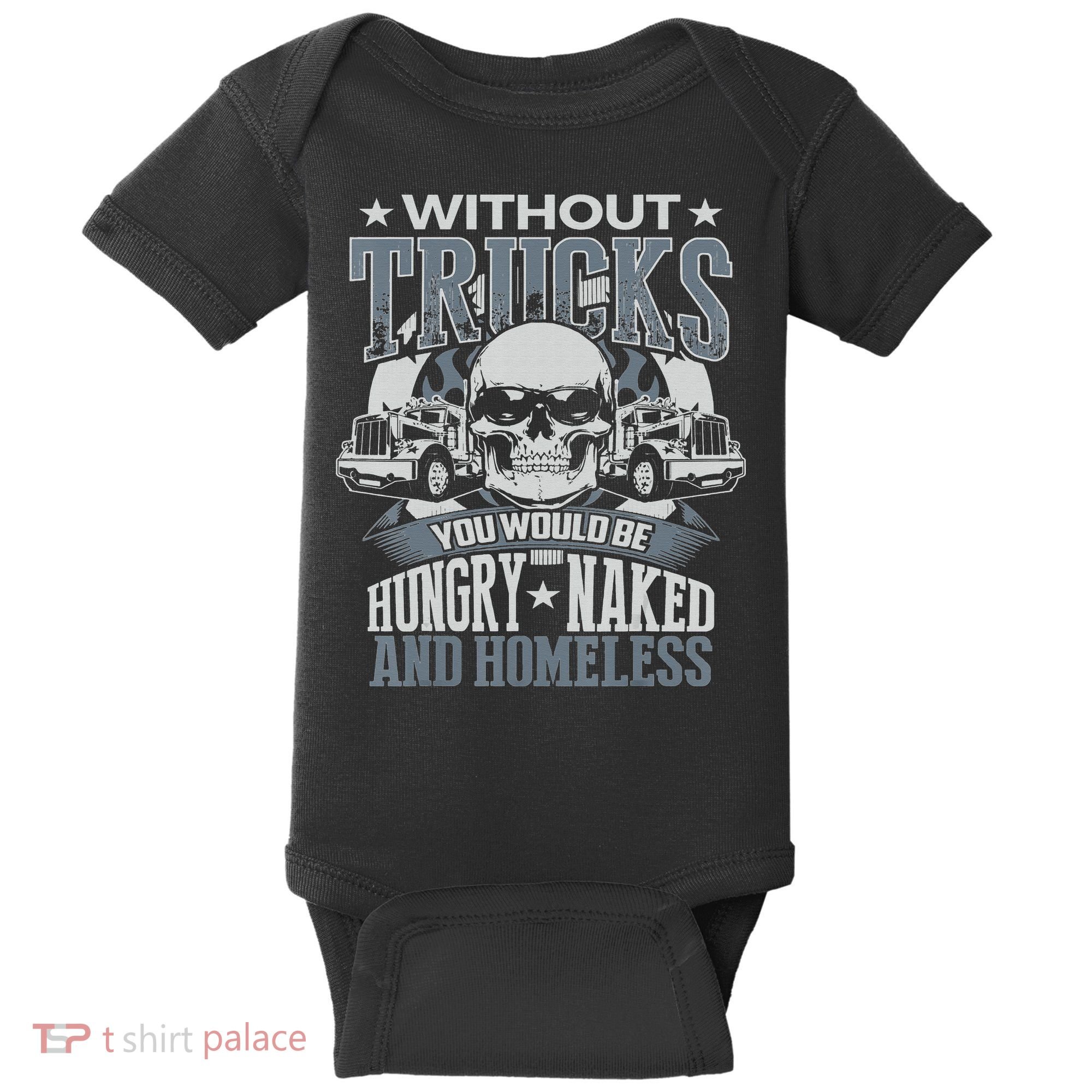 Funny Novelty Truckers Truck Driver Baby Bodysuit