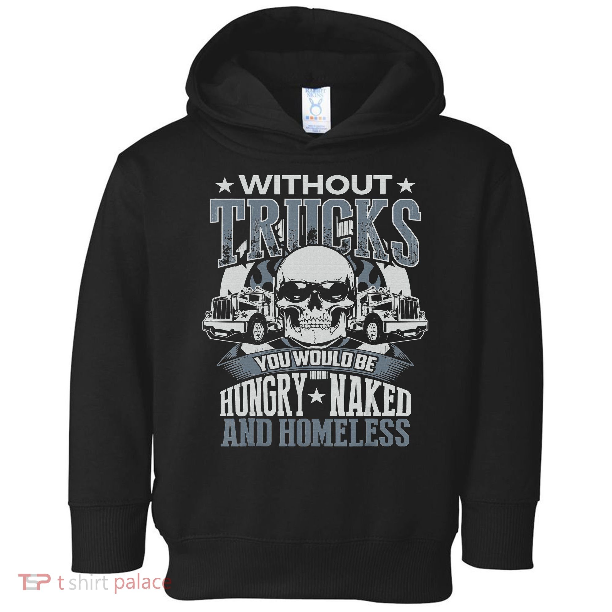 Funny Novelty Truckers Truck Driver Toddler Hoodie