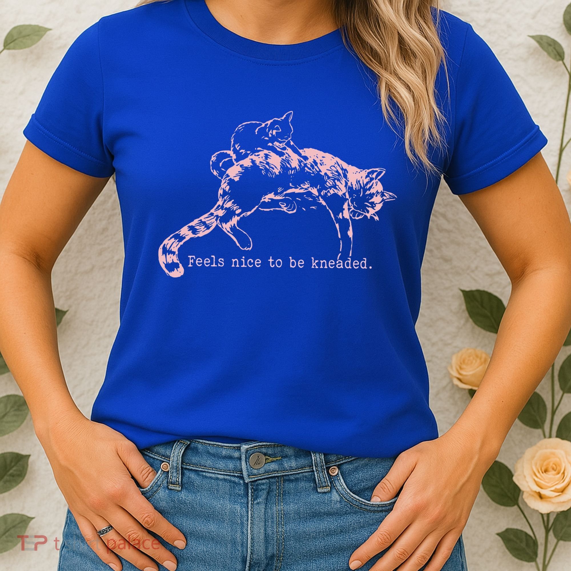 Feels Nice To Be Kneaded Cat Mom And Son Kitten Motherhood Women's T-Shirt