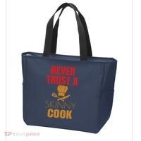Funny Never Trust A Skinny Chef Gift For Cooking Lover Tote Bag thumb 3
