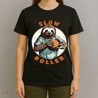 Funny Novelty Ten Pin Slow Roller Bowler Bowling Gift T-Shirt thumb 4