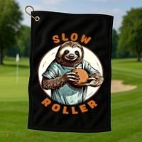 Funny Novelty Ten Pin Slow Roller Bowler Bowling Gift Golf Towel thumb 1