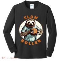 Funny Novelty Ten Pin Slow Roller Bowler Bowling Gift Kids Long Sleeve Shirt thumb 0
