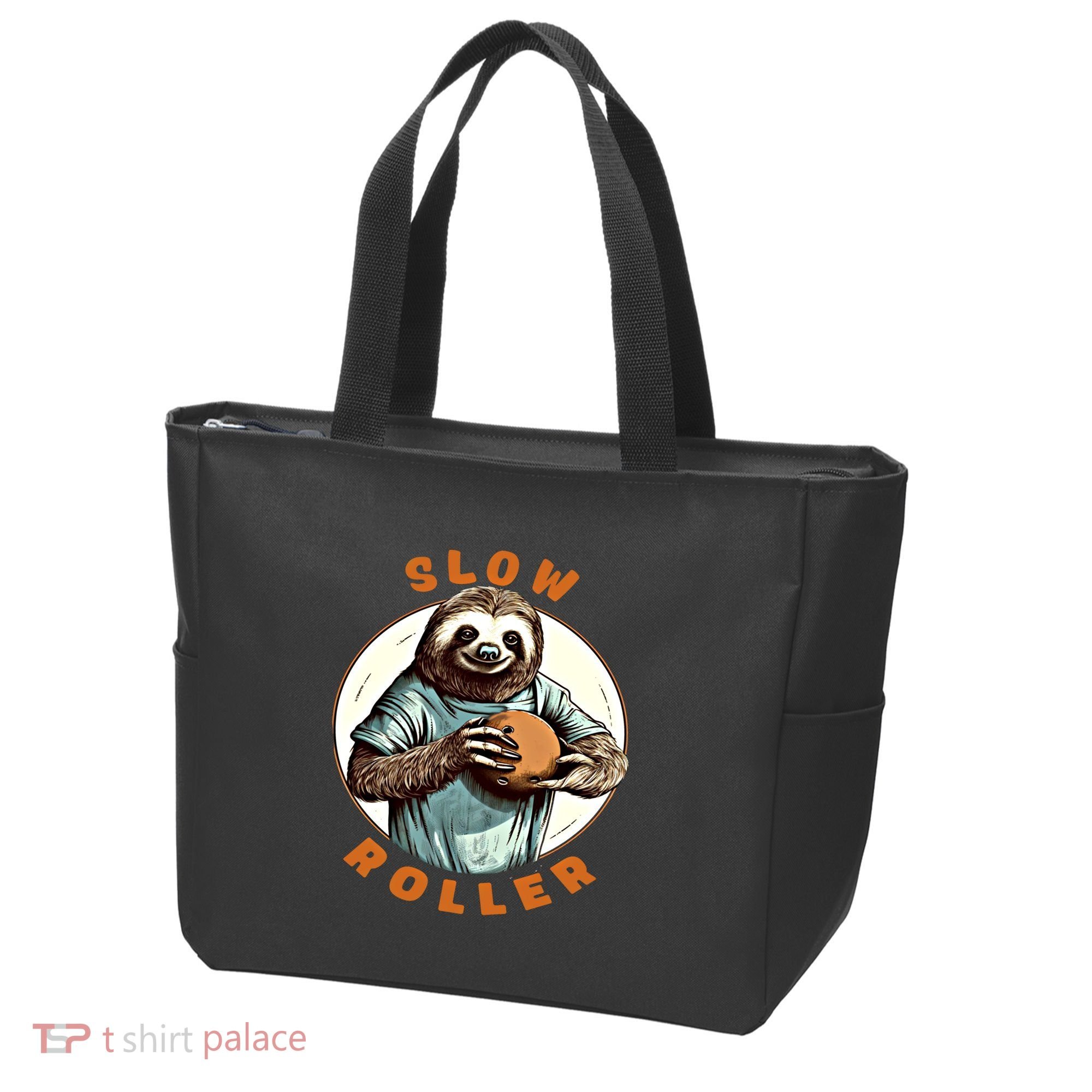 Funny Novelty Ten Pin Slow Roller Bowler Bowling Gift Tote Bag